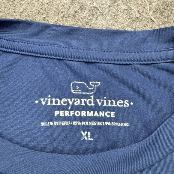 Vineyard Vines Performance T-Shirt Men XL Blue Long Sleeve Stretch Boat B169 - Picture 5 of 14